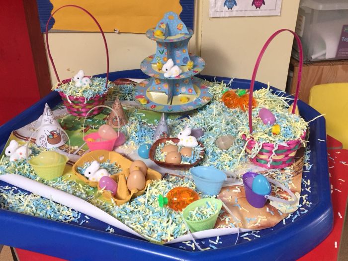 Easter themed easter tuff tray ideas