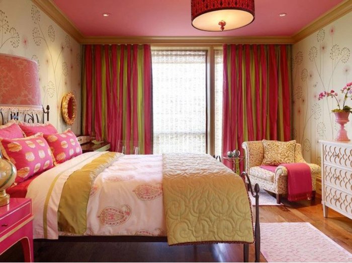 Pink green bedroom room group jeffers girls rooms girl designs bedrooms walls furniture teen decorpad curtains decor para hot great