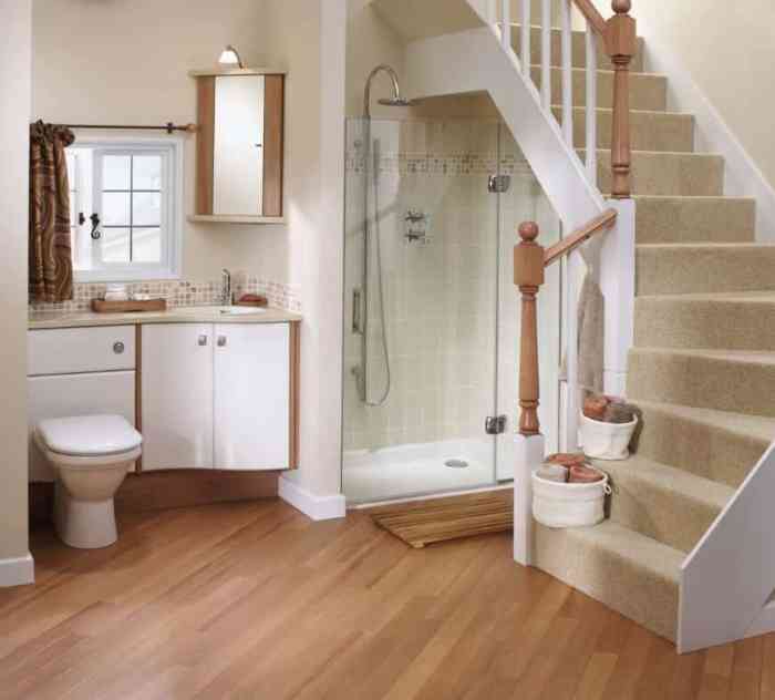 Wood floor bathroom ideas