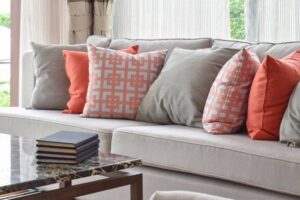 Sofa grey corner cushions scatter blue living room designs lounge beautifully adorned throw highlighting pillows tones interiors th2 gray choose