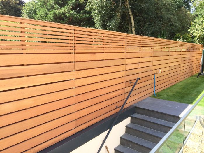 Slat fencing fence perth