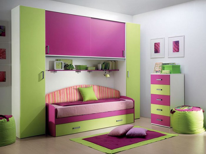 Green and pink room ideas