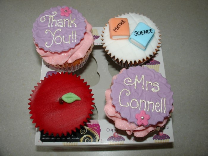 Teacher cupcakes ideas