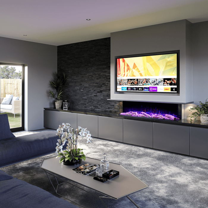 Media wall fireplace ideas