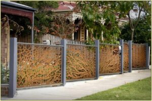 Grey garden fence ideas