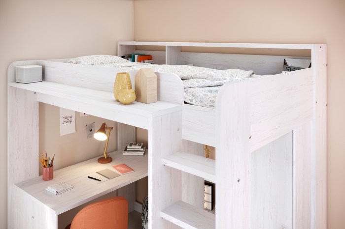 High bed single sleeper nordic highsleeper rooms mid sleepers desk beds pine blue small pink seat available