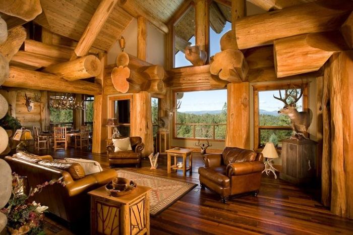 Garden log cabin interior ideas