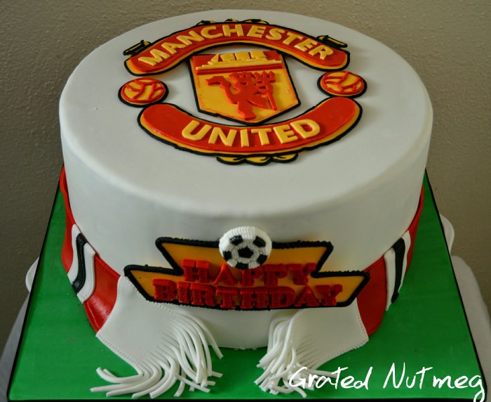 Manchester united football cake ideas