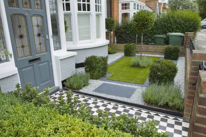 Front garden small gardens landscaping contemporary landscape yard house paving low maintenance london designs walkway simple gardening gravel backyard path