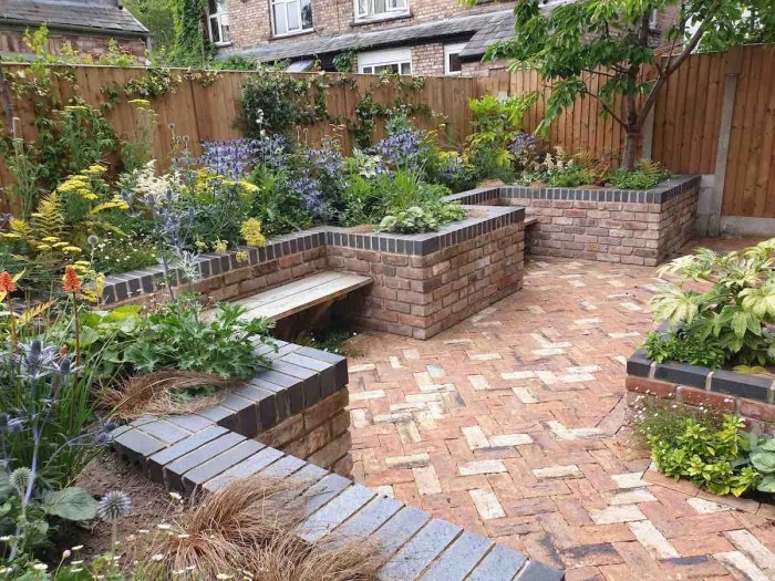 Terraced backyard