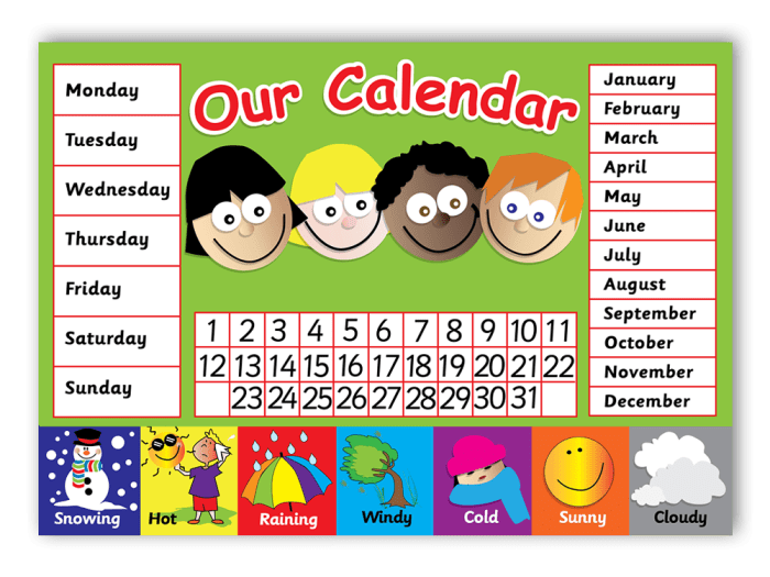 Early years calendar ideas