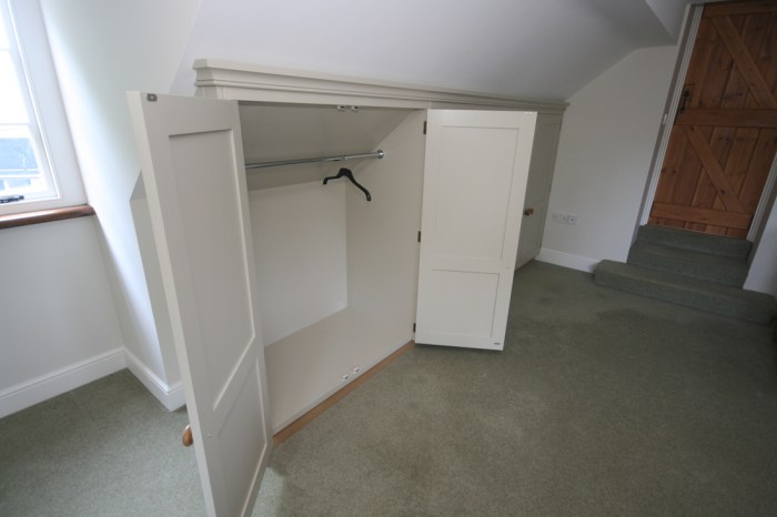 Attic closet choose board doors