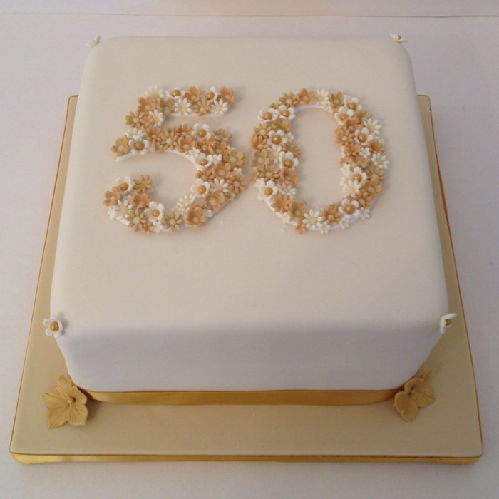 Golden wedding anniversary cakes ideas