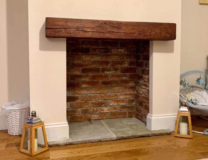 Fireplace brick slip chamber project reclaimed fireplaces info