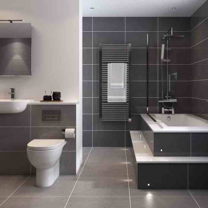 Grey tiles bathroom ideas