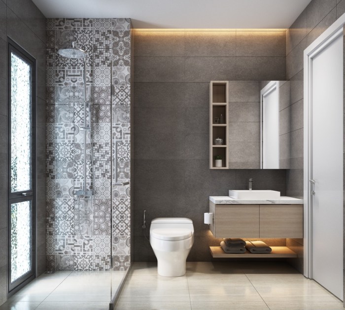 Grey tiles bathroom ideas