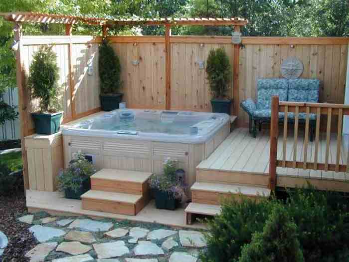 Tub hot spa inflatable backyard lazy portable jacuzzi deck outdoor tubs lay garden decks surround pool enclosure ground above coleman