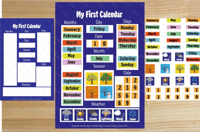 Calendar ideas early years