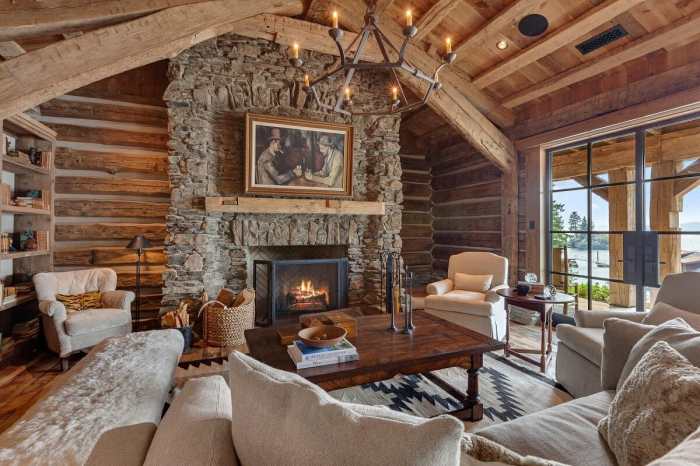 Garden log cabin interior ideas