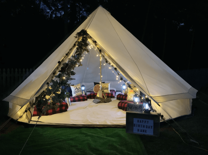 Bell tent party ideas