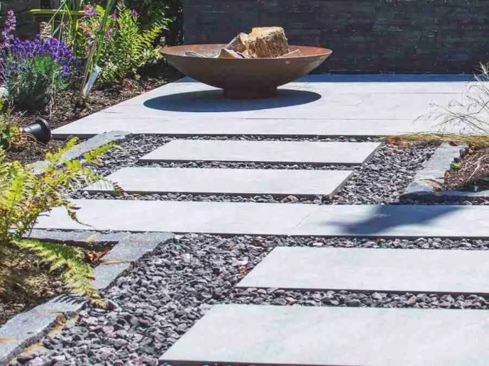 Garden ideas using slate chippings