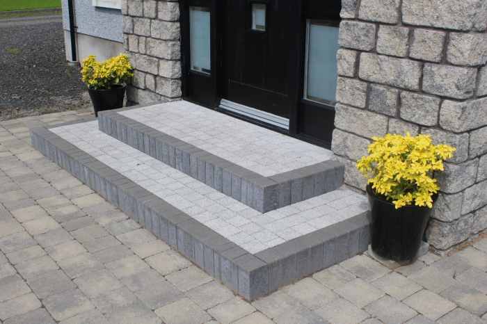 Tobermore risers charcoal paving tegula slate setts