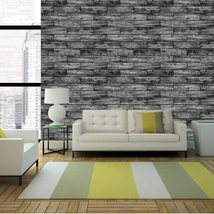 Wood panel wallpaper ideas