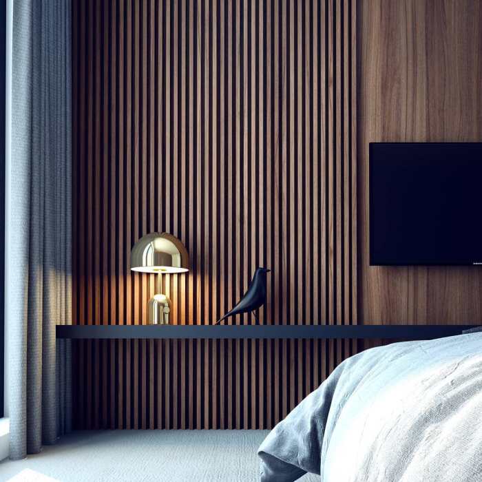 Wood slat wallpaper ideas